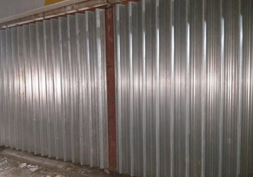 Sliding folding shutter gate for industrial and commercial entrance